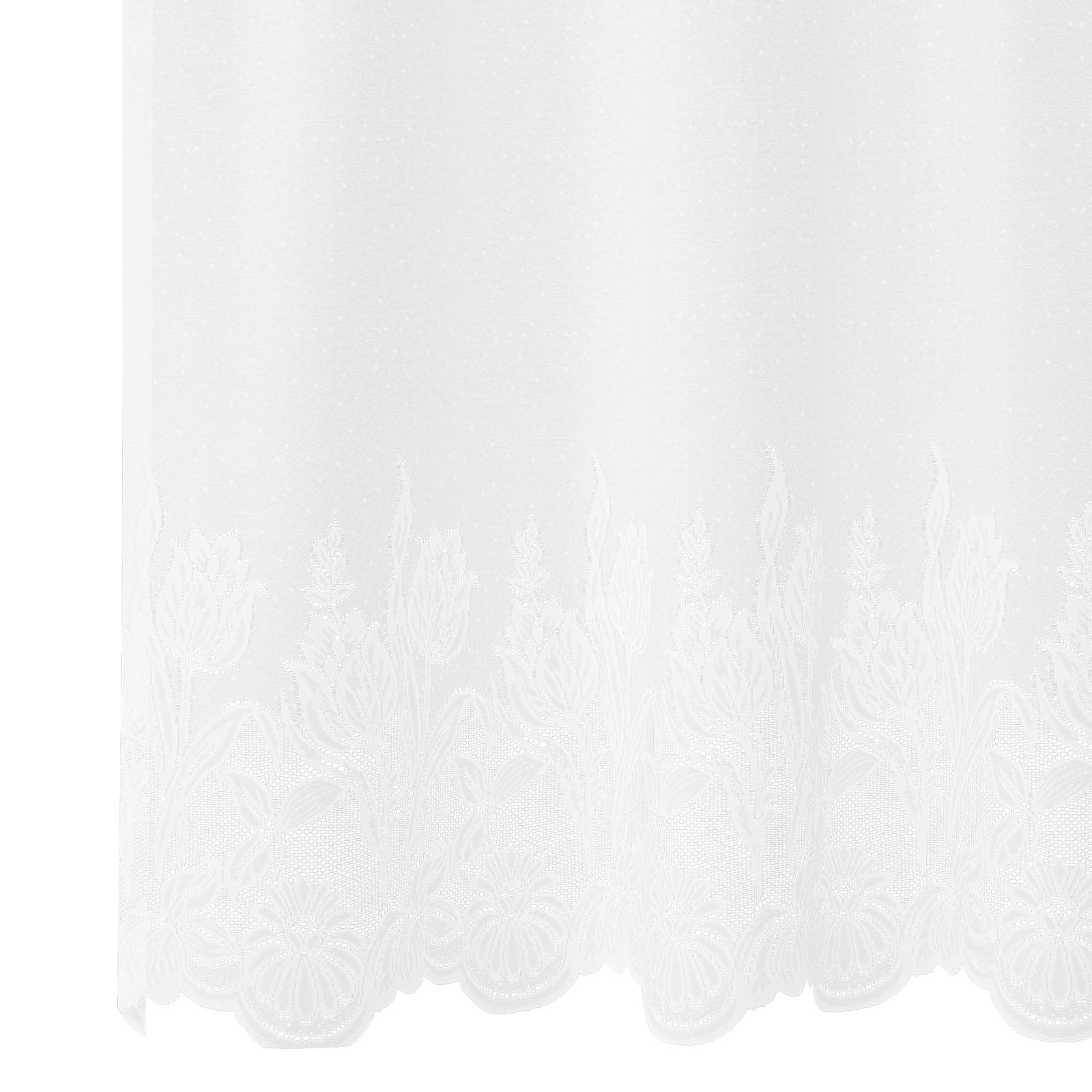 Firanka Koronkowa z zasłonami Biały 100 x 300 cm Poliester vidaXL - 5