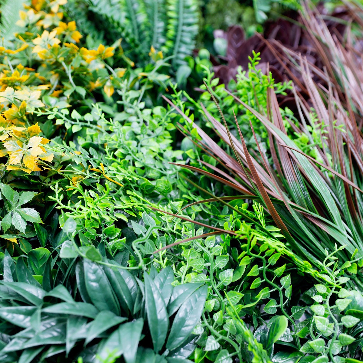 Mur vegetal artificiel LIFE lot 5 m² 5 plaques 1 m² vert épaisseur 40 mm brise vue haie artificielle - 4