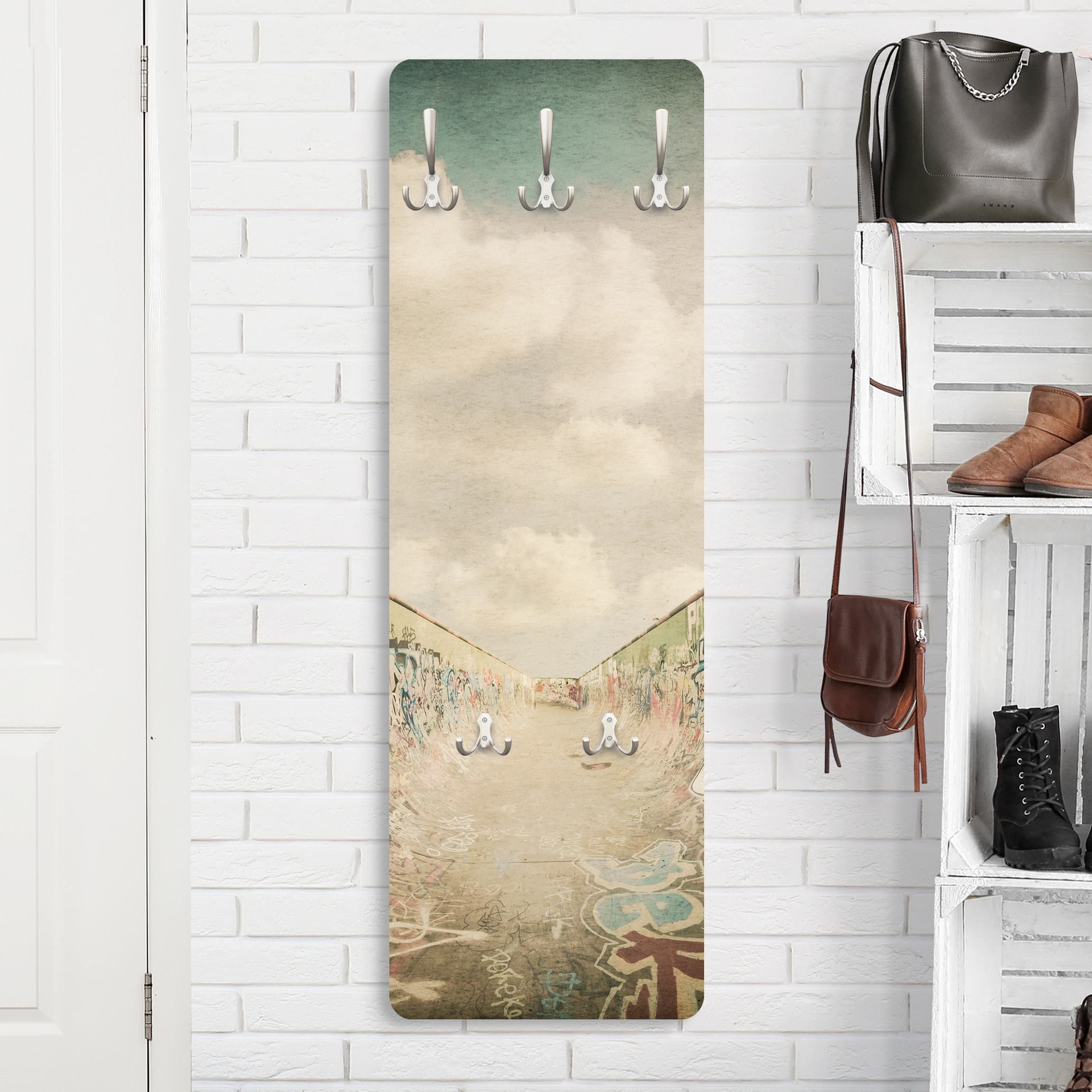 Lot de 5 Crochets à Vêtements en Forme d'Animal : Porte-Manteau pour Enfants en Bois de Noyer, Patère Murale avec Vis pour Chambre à Coucher et Salle de