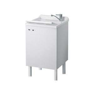 Lavabo Mural Résine PP 50x34 Cm - Pour Intérieur Et Extérieur - Avec Porte-savon, Siphon Inclus - Résistant Au Gel