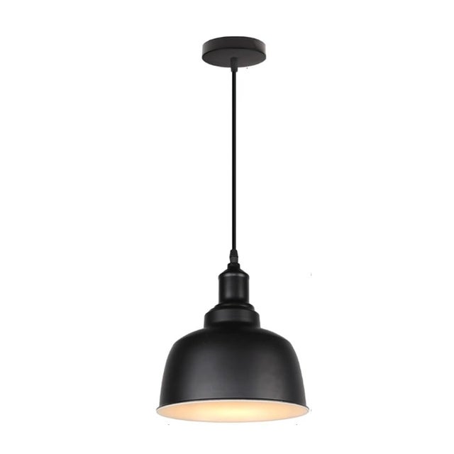 Regulowana czarna metalowa lampa wisząca w stylu industrialnym, w stylu wiejskim vintage, z regulacją wysokości (żarówka nie jest dołączona)