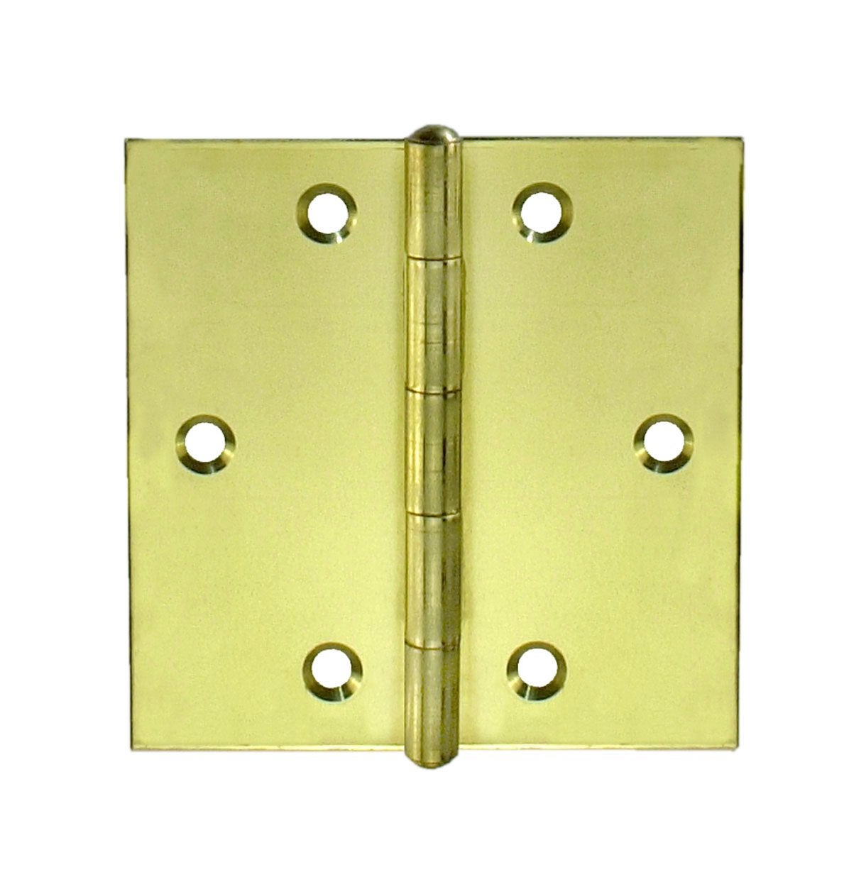 Cerniere Per Porte 100x100 Mm Zincate Gialle - Per Mobili, Cantine, Armadi, 2 Ali, Spessore
