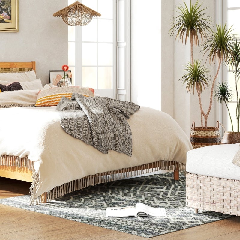 Tapis de cuisine en toile unie, lavable et antidérapant, idéal pour les terrasses, balcons, salons et cuisines. 170 x 120 cm, gris. - 8