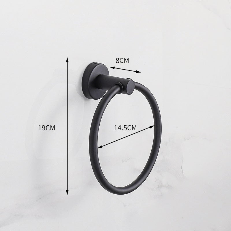 Accessori Per Bagno A Parete PEEHOO 20/30/40 / 50cm Portasciugamani Da Bagno Anello Portasciugamani Portasciugamani Nero Barra Porta Asciugamani Autoadesiva Kit Porta Asciugamani Bagno - 5