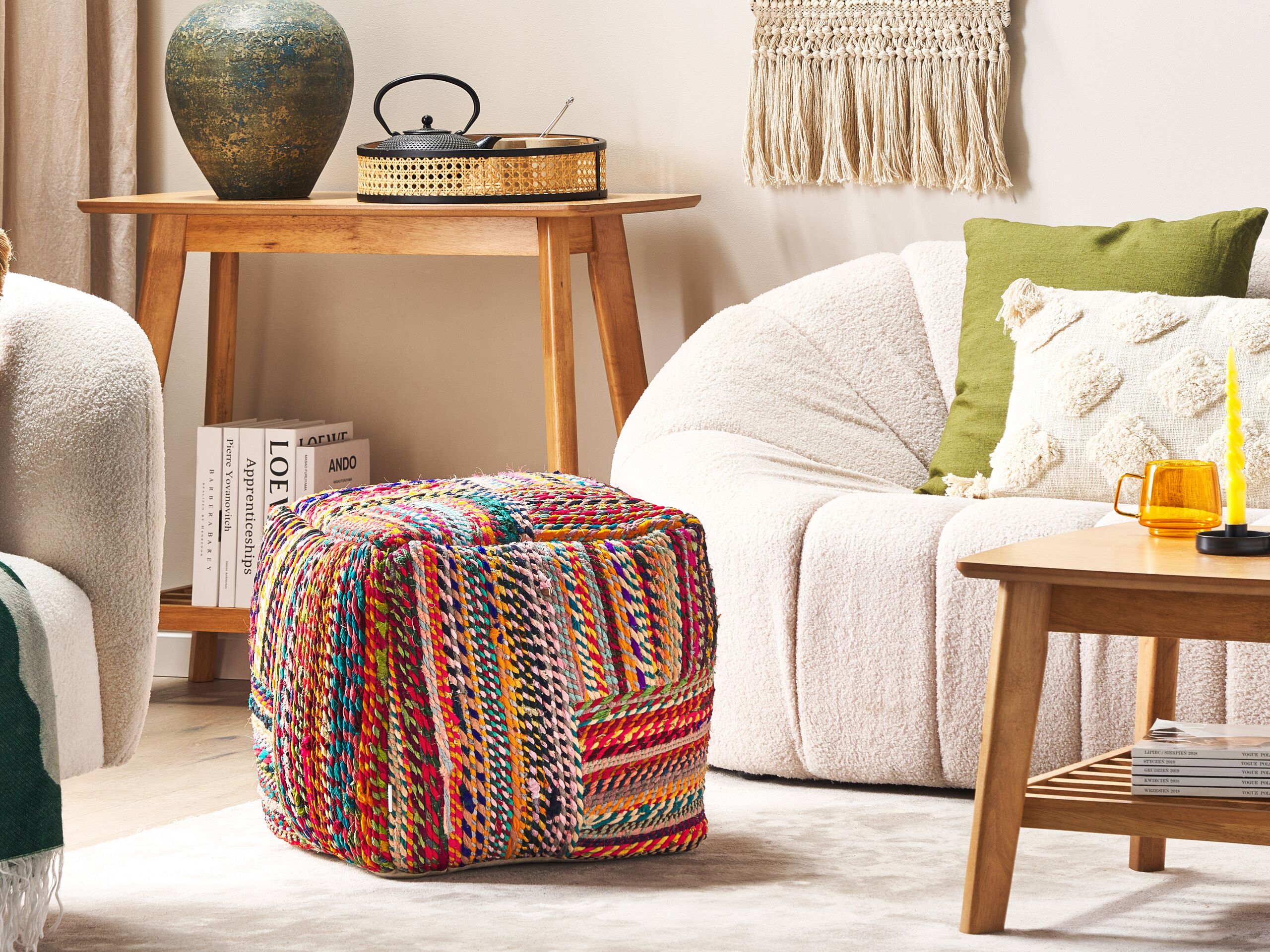 Poltrona Pouf Chaise Longue in Poliestere Avalli Banana Marrone