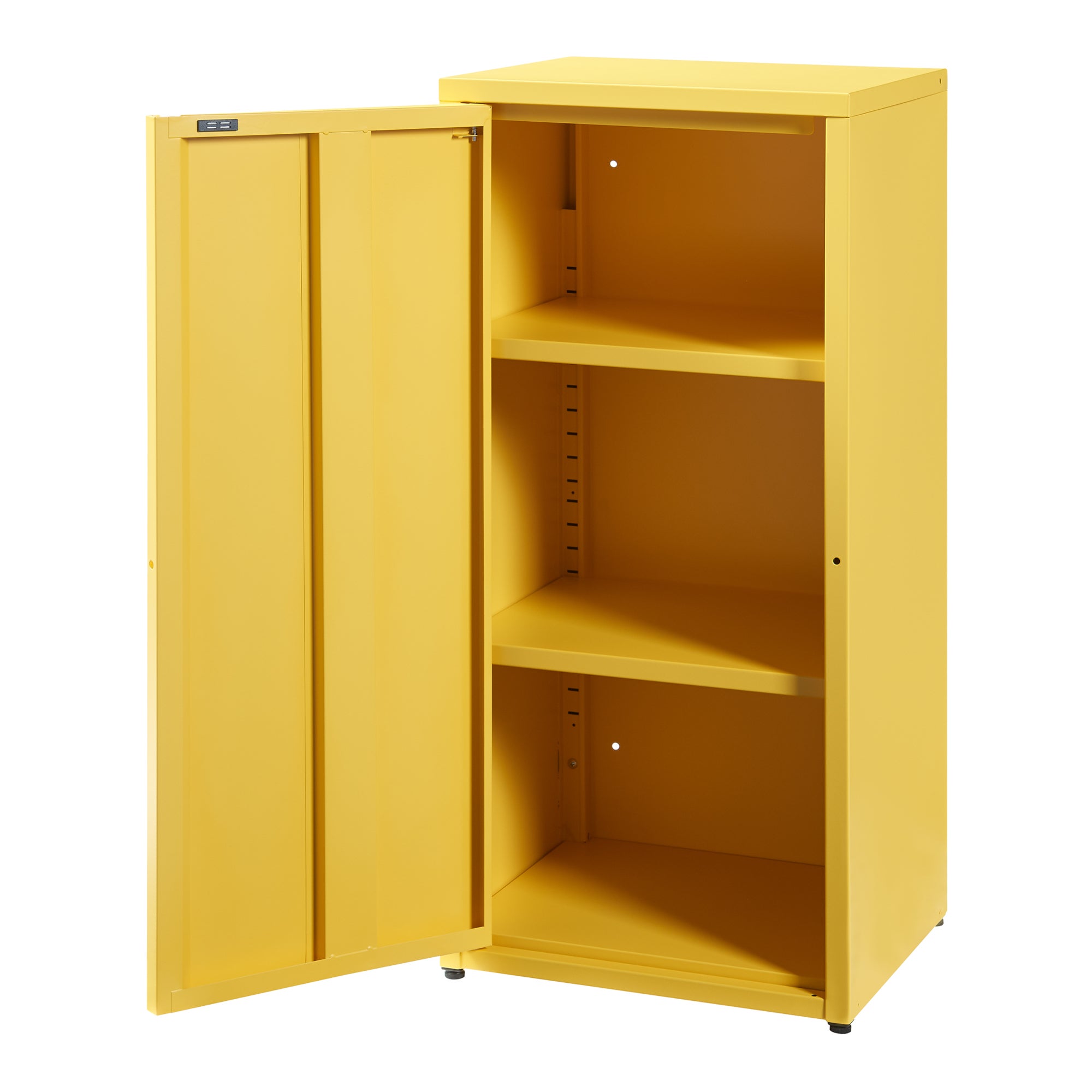 Armoire métallique Burlöv acier 88 x 40 x 35 cm jaune [en.casa] - 5