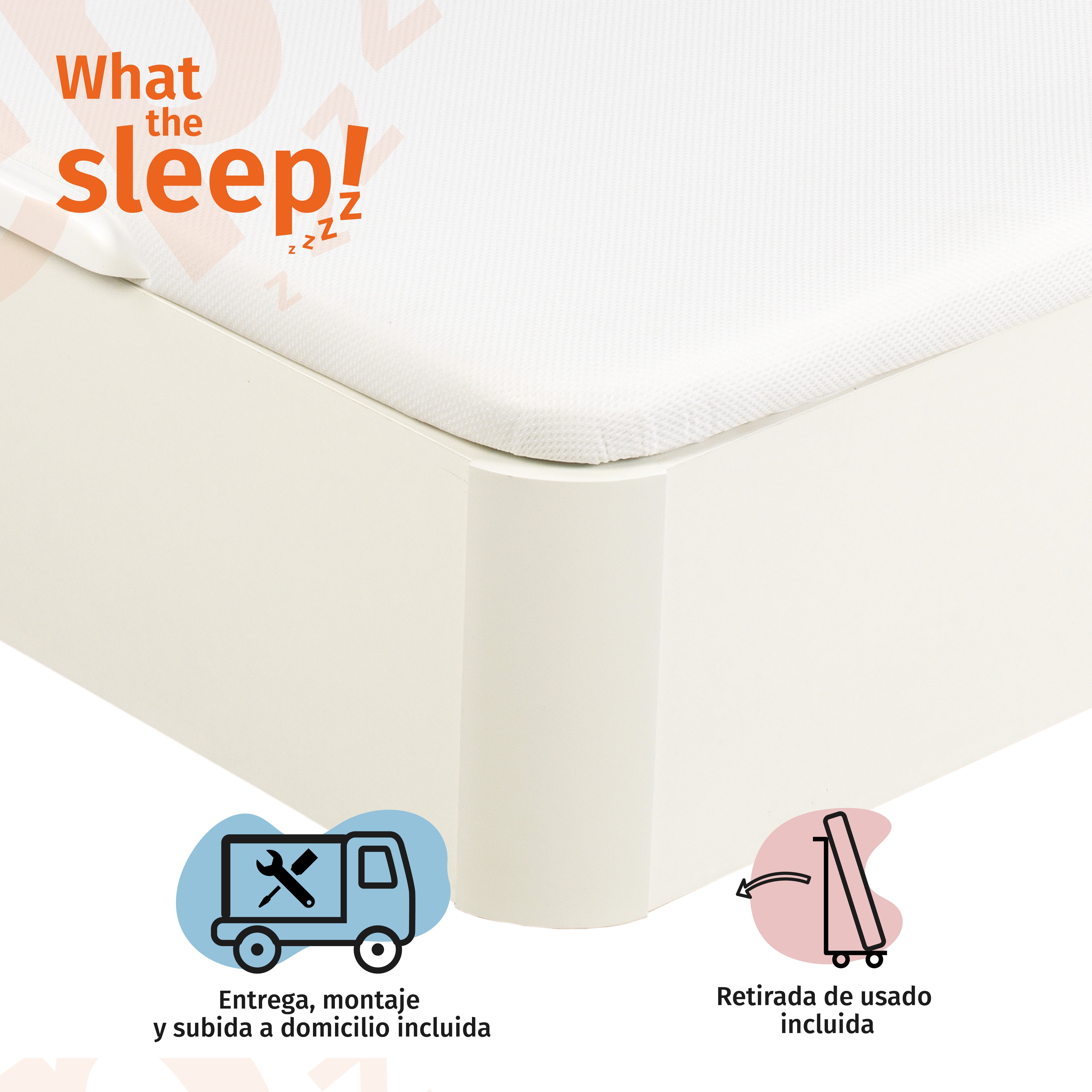 Sommier juvenil 90 x 190 cm WTS | Branco | Lateral | Montagem e remoção incl. - 6