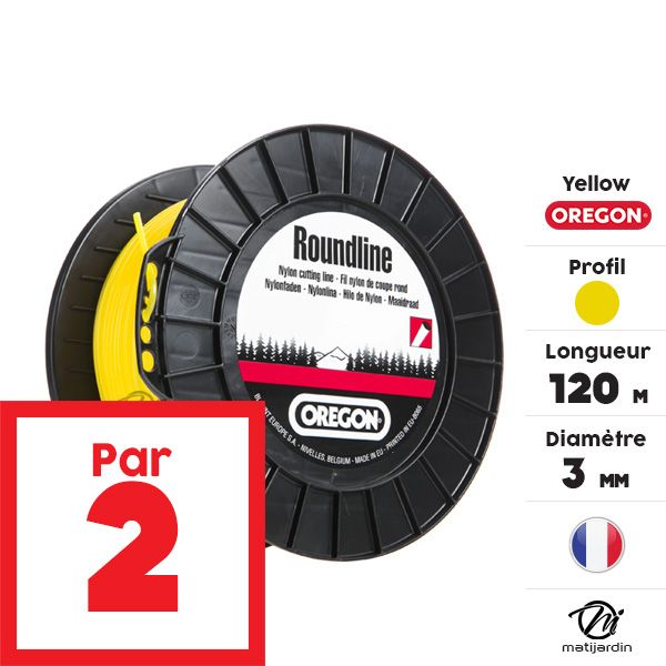 Fil Oregon Yellow 3 mm x 120 m Rond Bobine par 2 - 2