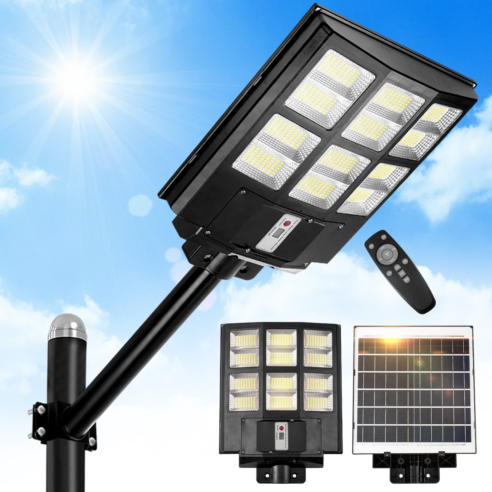 Lapamax  Luces Exterior Solar 576Led 40000Lm,10000Mah Focos Led Jardín Con Sensor De Movimiento Farolas Luces De Seguridad A Prueba De Agua Ip65 Blanca , Leroy Merlin