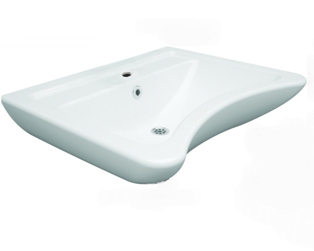 Umywalka dla niepełnosprawnych 63x50x20,5 cm ceramiczna, biała