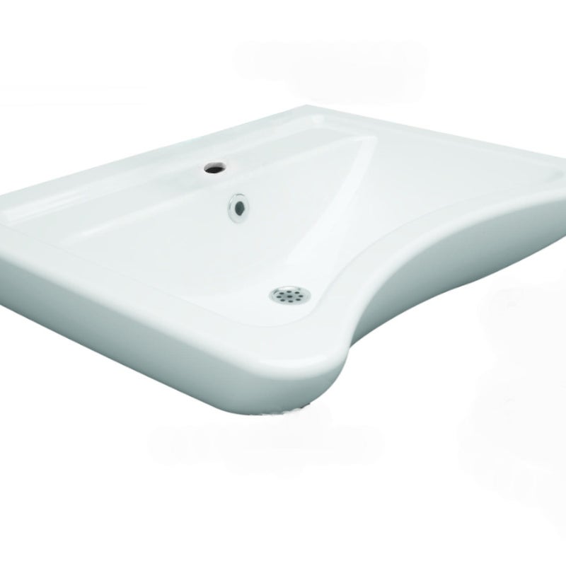 Umywalka dla niepełnosprawnych 63x50x20,5 cm ceramiczna, biała