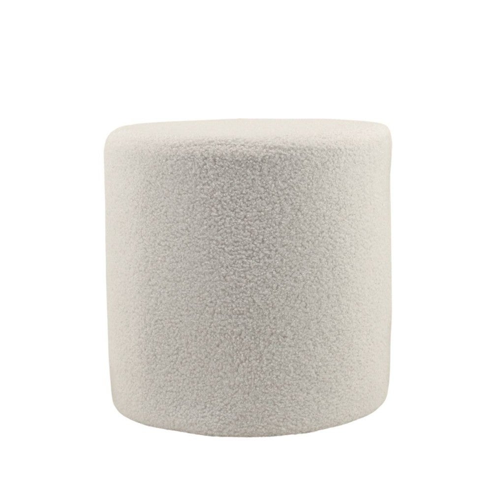 Pouf rond en tissu bouclette 33cm - Ornami - 6