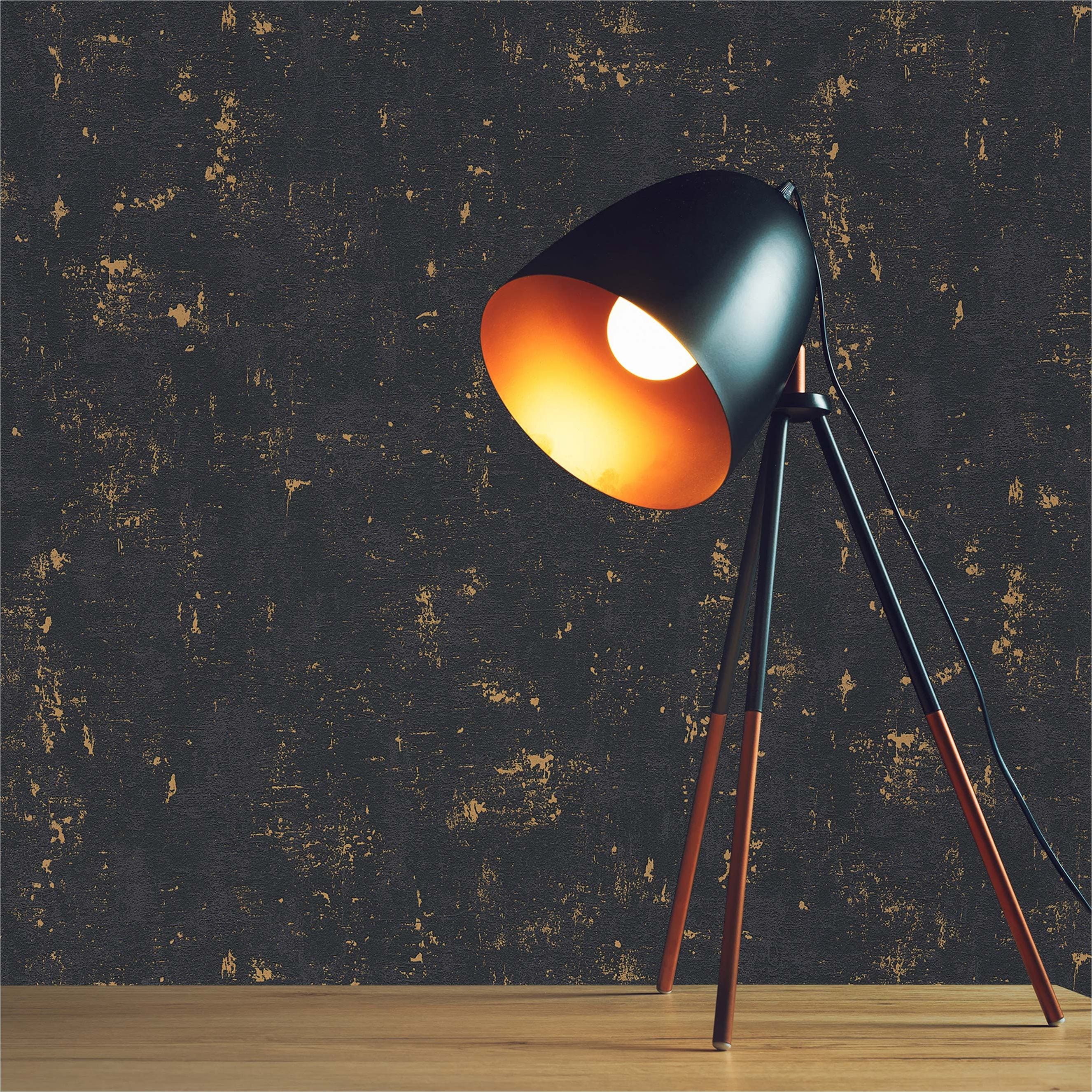 Papier Peint Urbain M1-No.19 Noir Or Vintage Papier Peint Structure ...