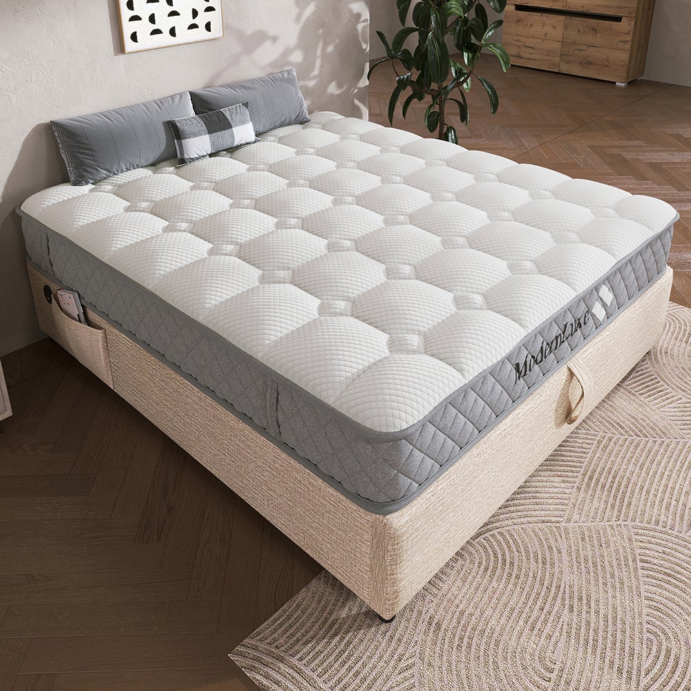 FDM Matelas Select 160x200 Cm Mousse Froide Épaisseur 24 Cm Dureté H3 Et H4 Mousse Visco Oeko