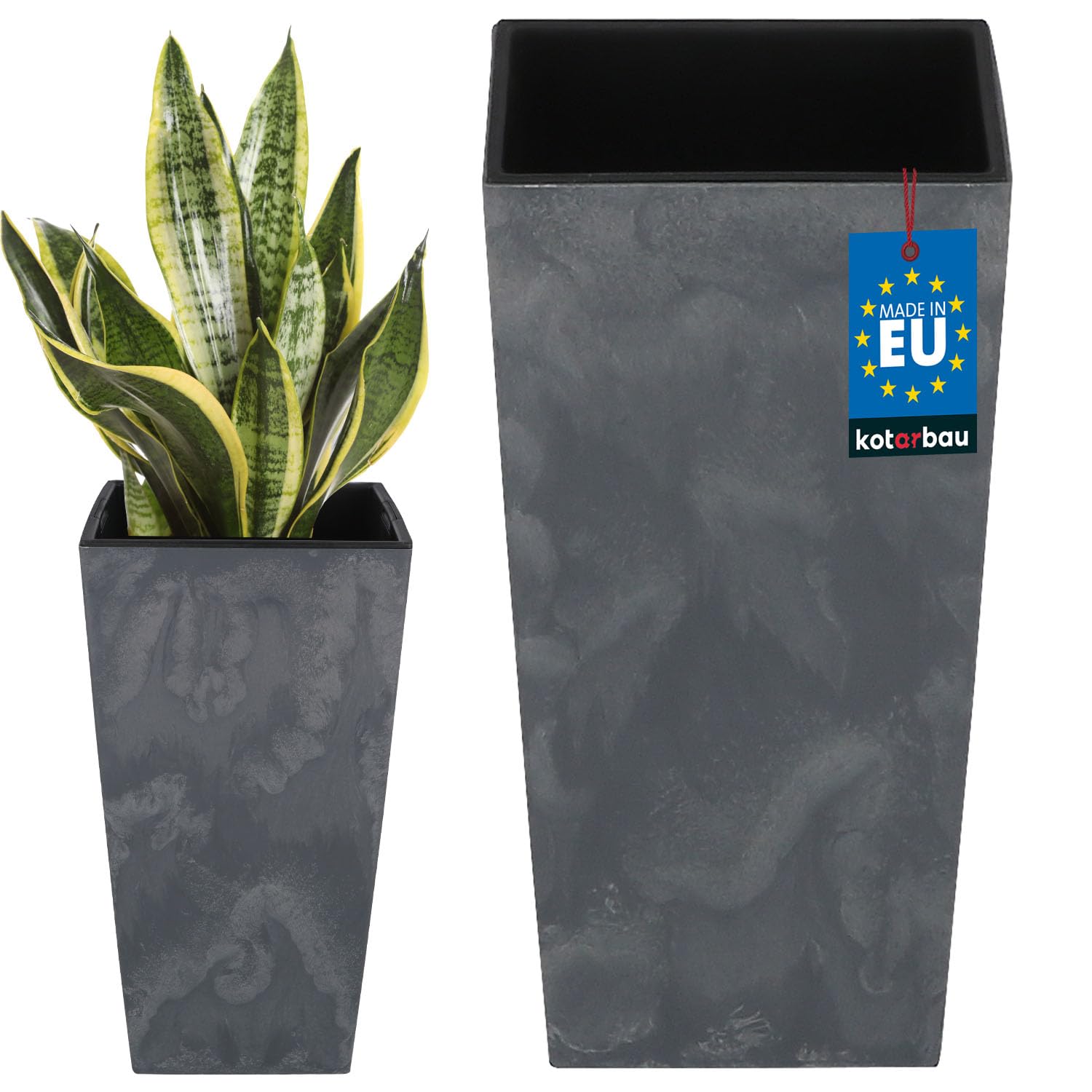 Doniczka donica wkładem osłona osłonka kwiaty rośliny marengo 140x140x265mm - KOTARBAU