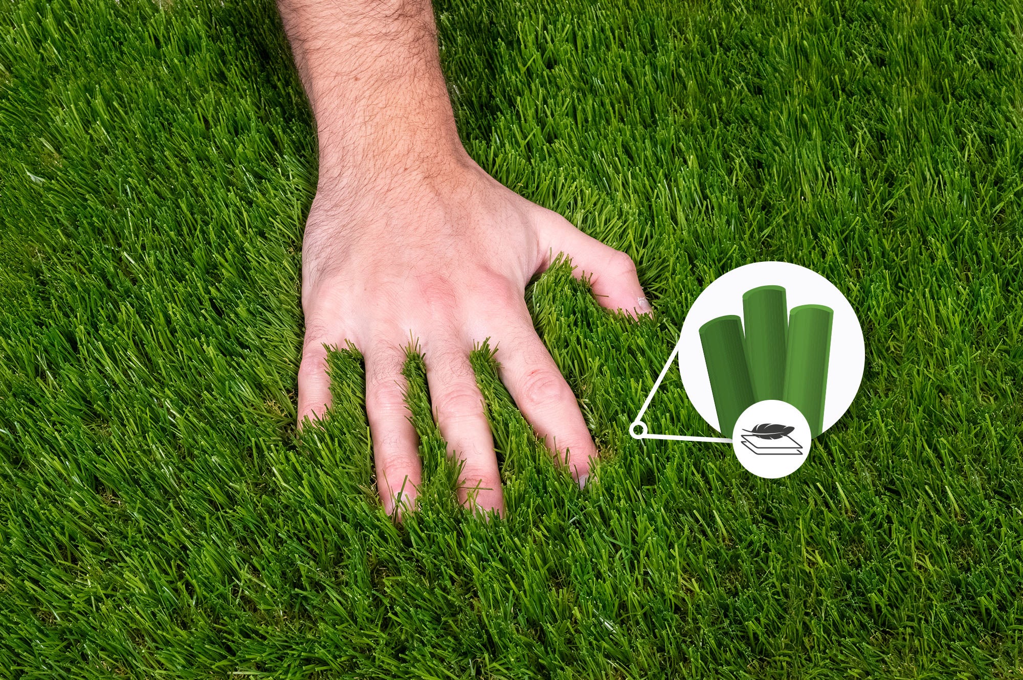 Erba sintetica PELMO 1m x 5m - 40mm - 7