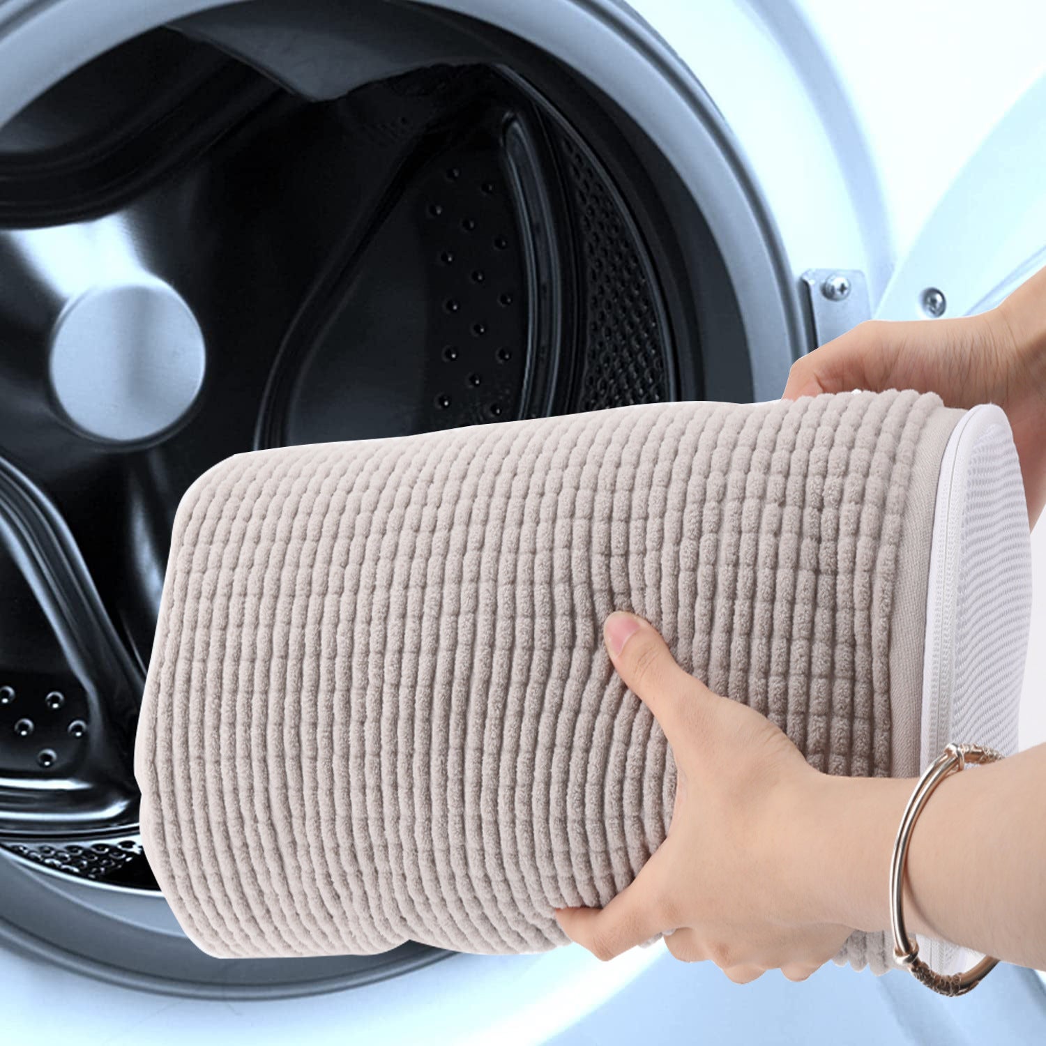 Sac de lavage de chaussures 2 pcs avec fibres moelleuses,sac de nettoyage de chaussures à fermeture éclair réutilisable,élimine facilement la saleté - 6