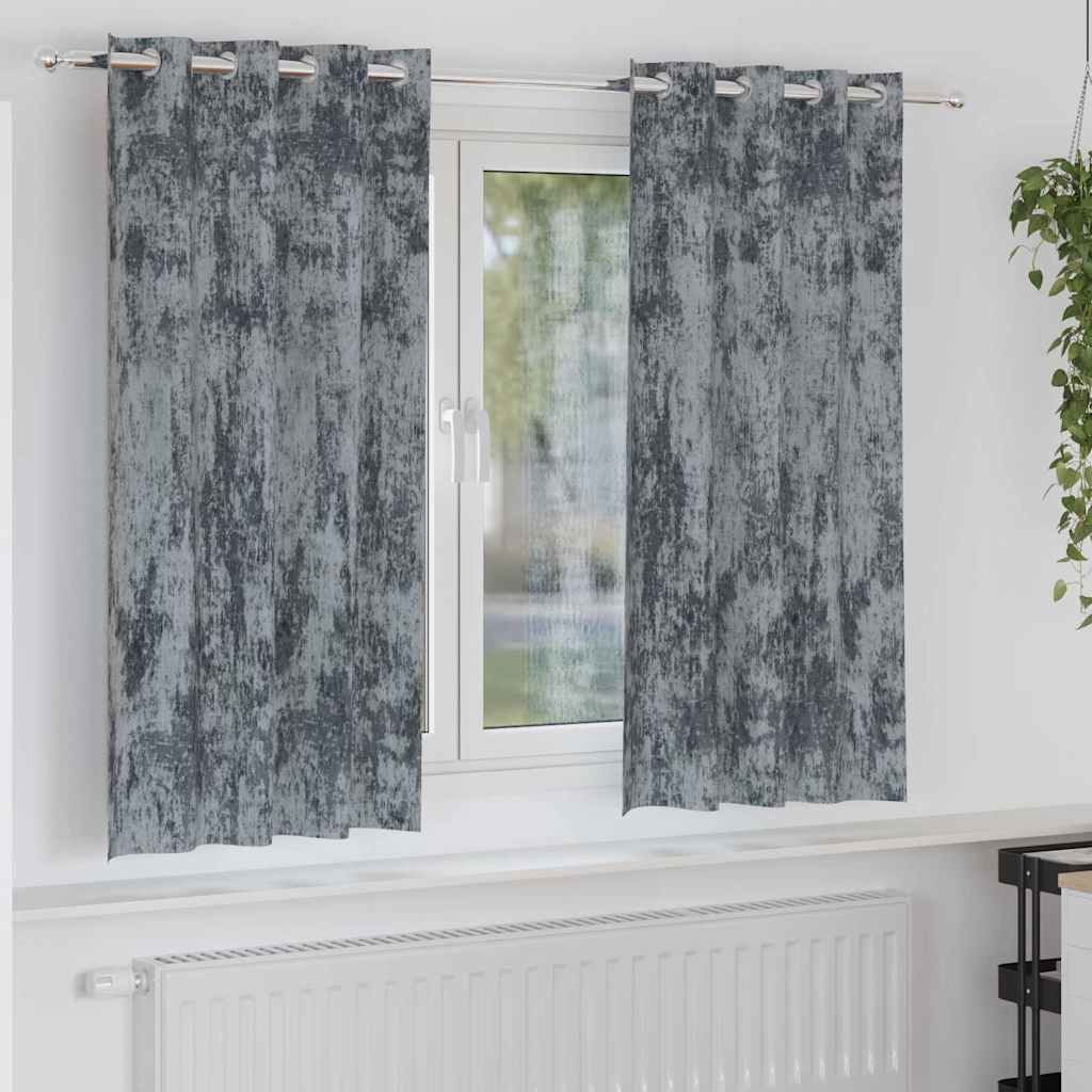 Zasłony z weluru 2 pcs Srebrnoszary 175 x 140 cm Aksamit vidaXL
