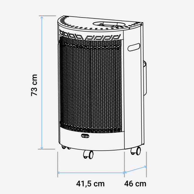Aquecedor de chama azul 4200W CAYO COCO - 6