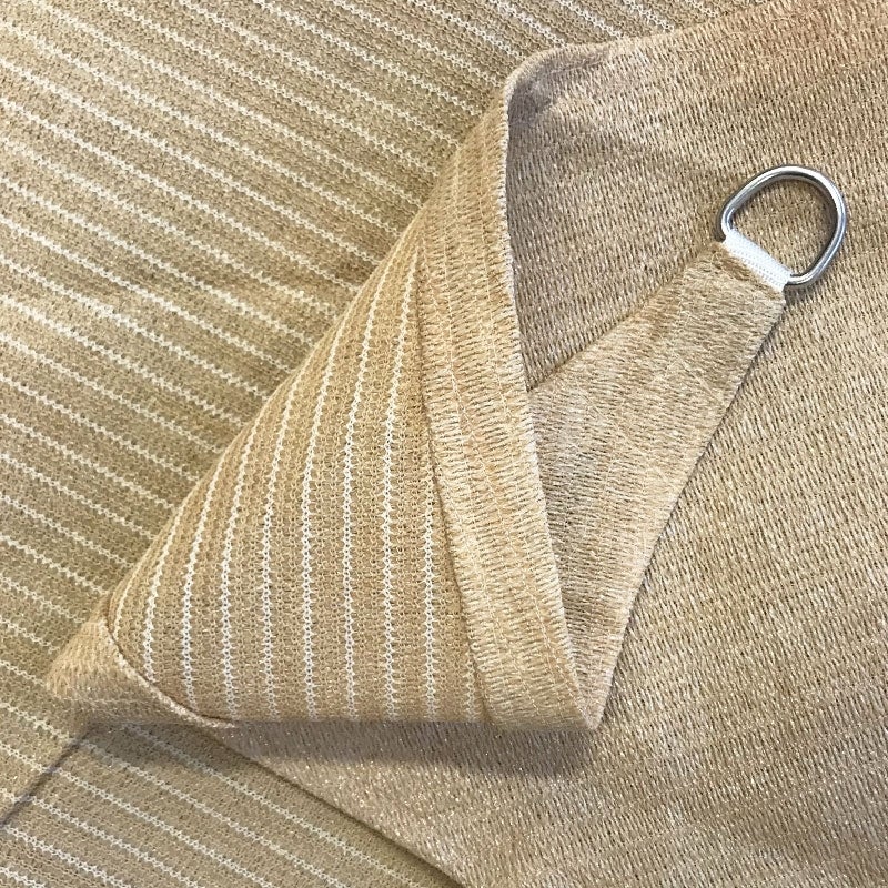 Voile d'ombrage 4 x 3 m rectangulaire 280g/m² - Haute densité résistante au vent - Tissu micro-aéré - Beige - 6