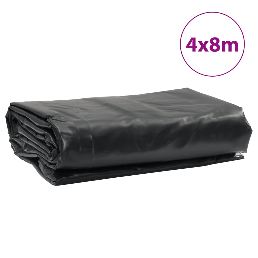 Bâche 650 g / m² anthracite, 4 x 8 m, toile avec revêtement en PVC - 9
