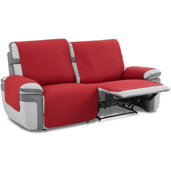 Copridivano Trapuntato Posti Rosso Tessuto Idrorepellente e