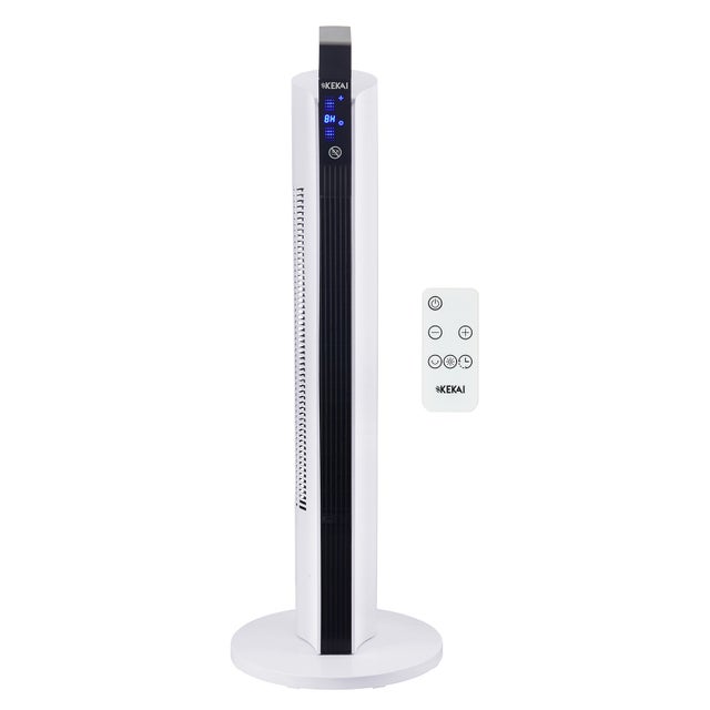 Termoventilatore A Torre 800/2000W Con Telecomando - Stufetta Elettrica Con Effetto Fiamma Per Stanze Fino A 20m&sup2;