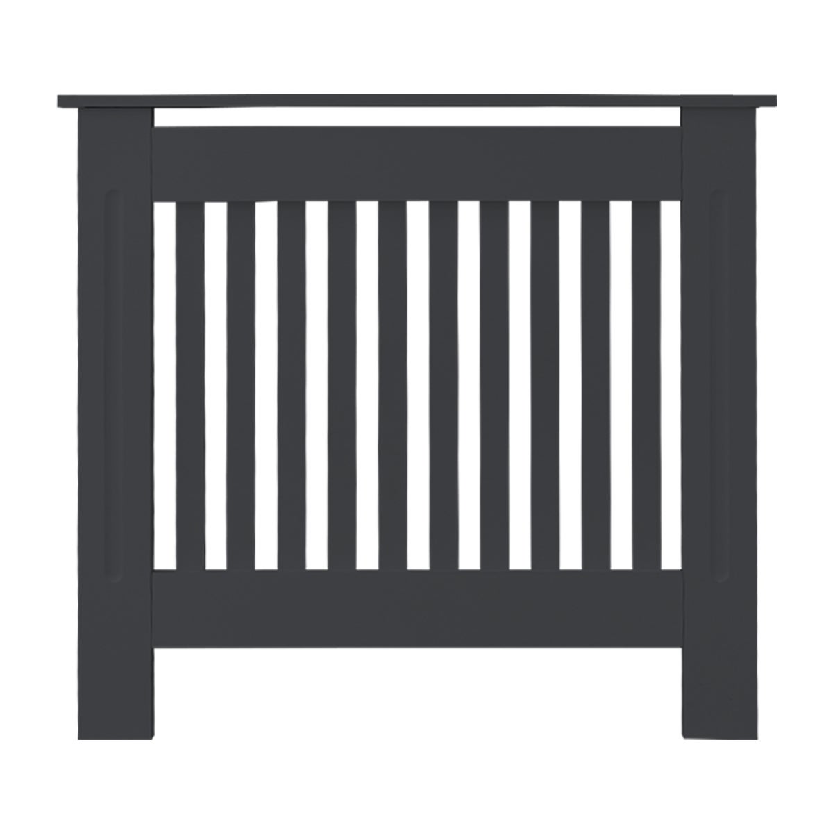 ECD Germany osłona na grzejnik 78x19x82 cm MDF lakierowany antracyt styl wiejski dekoracja do salonu i sypialni elegancka osłona grzewcza