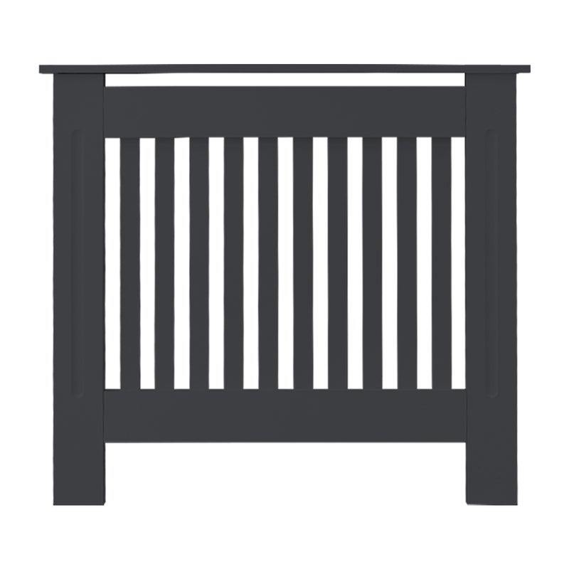 ECD Germany osłona na grzejnik 78x19x82 cm MDF lakierowany antracyt styl wiejski dekoracja do salonu i sypialni elegancka osłona grzewcza