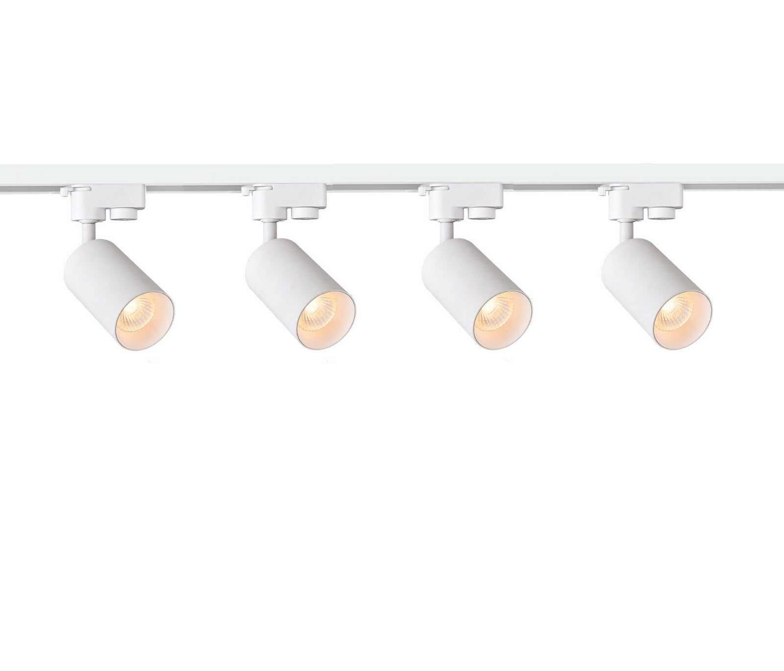 Zestaw Szynoprzewód 2m biały + 4x Lampa MALGA T White + Końcówka zasilająca biała + Zaślepka biała EDO