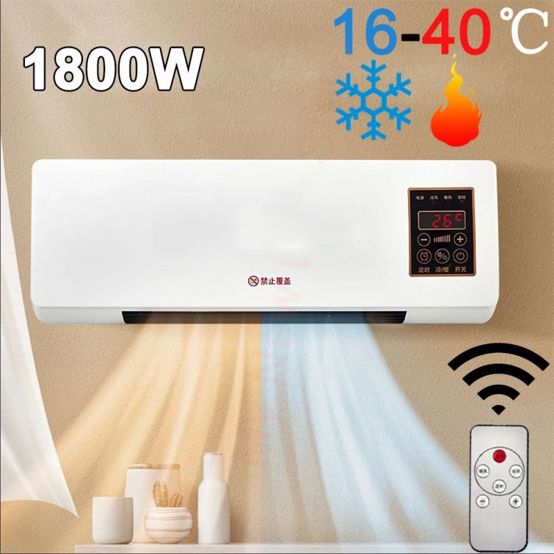 petit climatiseur mobile, double usage chauffage et climatisation, tactile, prise européenne, ventilateur, chauffage de salle de bain - 4