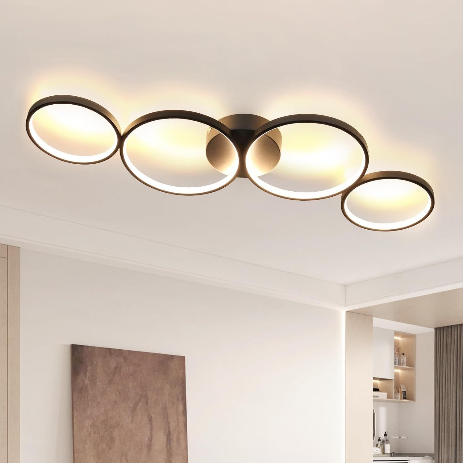 ZMH Nowoczesna lampa sufitowa do salonu z 4/5 płomieniami, 37/70 W, do sypialni