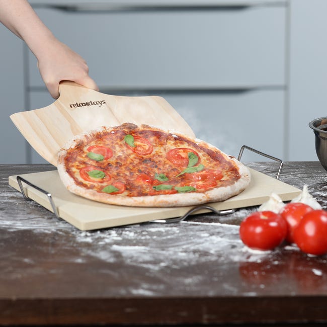 GARCON Pala Per Pizza In Legno Di Bambù 30 Cm - Rotonda Per Forno, Pietra Refrattaria E Pane