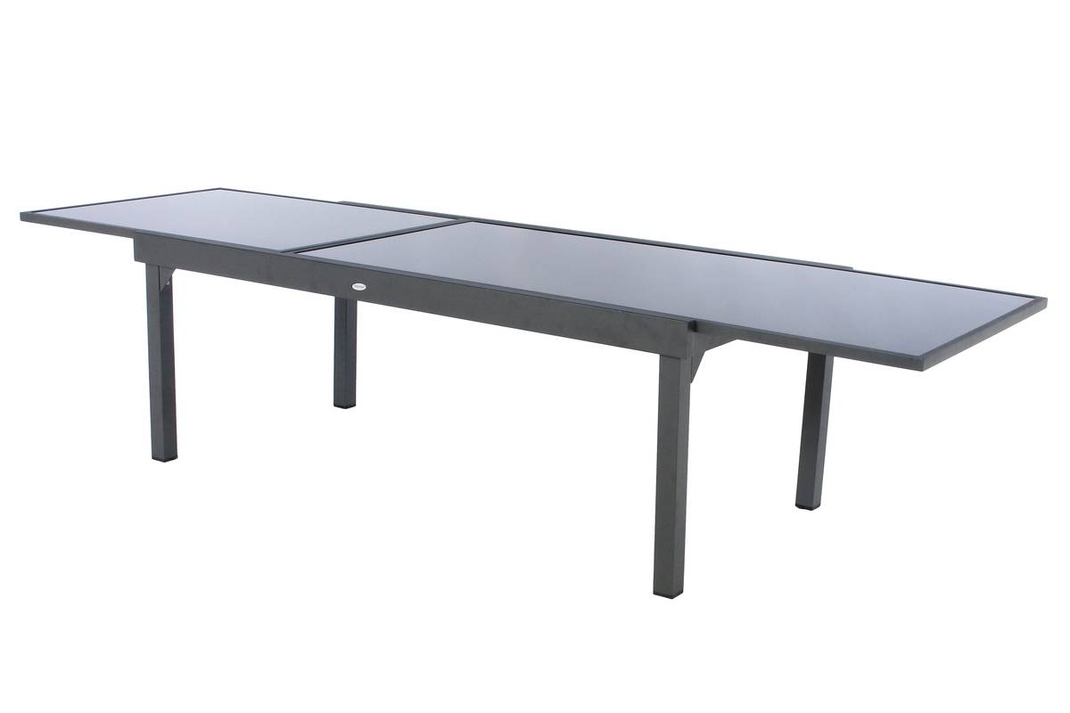 Table de jardin extensible Piazza Anthracite & Graphite - Hespéride - 3
