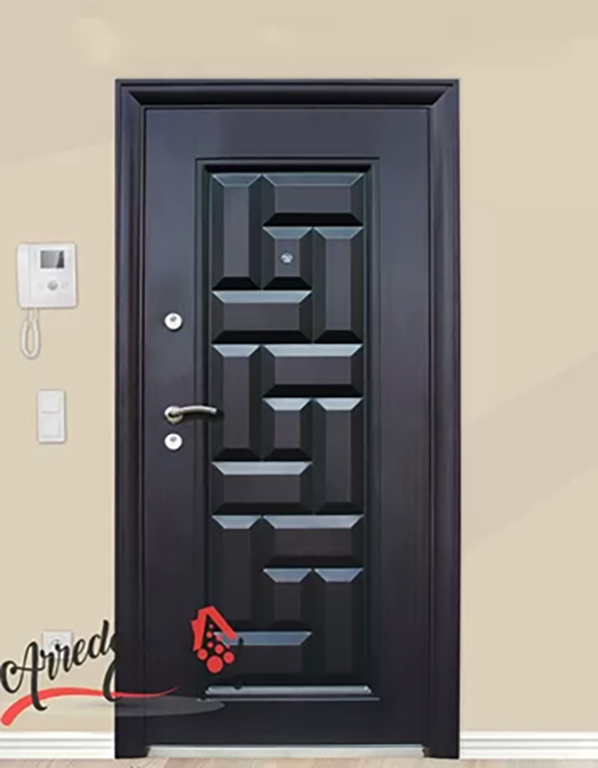 Portone Blindato P12 Con Effetto Legno - Apertura Interna Destra | Isolamento Lana Di Roccia - Foto 11