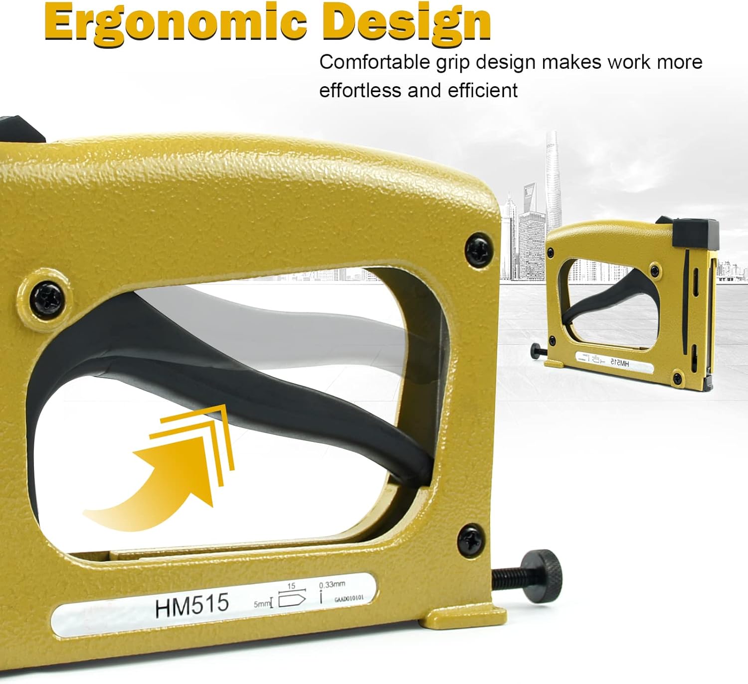 Chiodatrice manuale HM515 con chiodi flessibili e 1000 chiodi per il fissaggio delle parti del pannello posteriore - 4