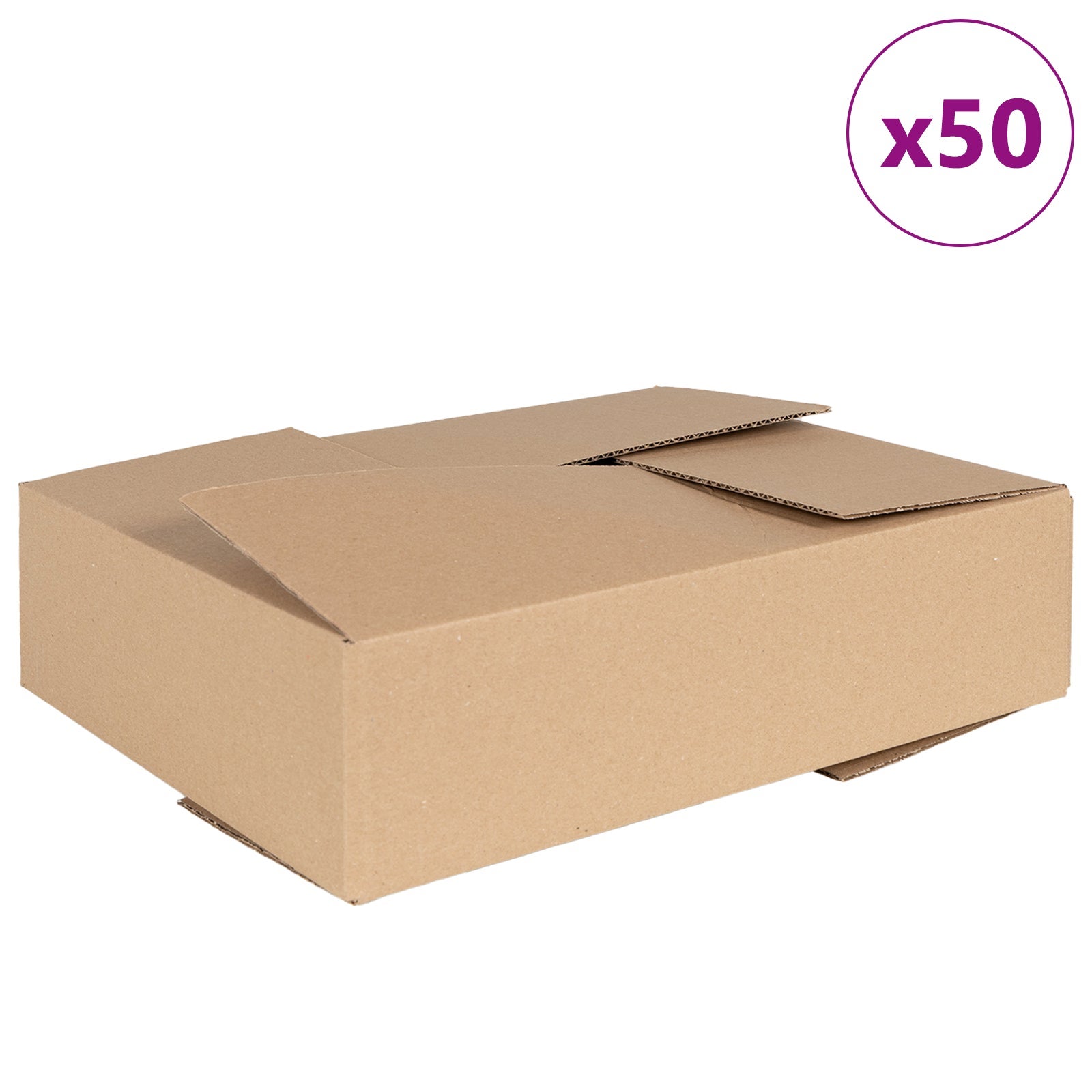 Cajas De Envío Maxi Carta - Pack De 200 Unidades - 320x225x50 Mm, Marrón - Plegables, Sin Necesidad De Cinta