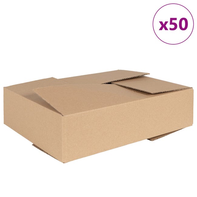 Cajas De Envío Maxi Carta - Pack De 200 Unidades - 320x225x50 Mm, Marrón - Plegables, Sin Necesidad De Cinta