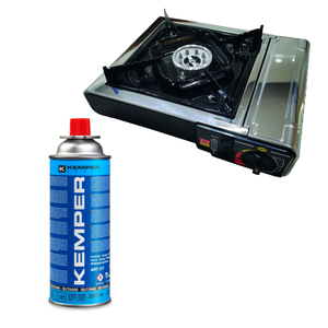 Réchaud Camping 1 Feu Kasart – Flamme Réglable – Raccord Bouteille GPL – Puissance 1,1 KW – Compact Et Fiable
