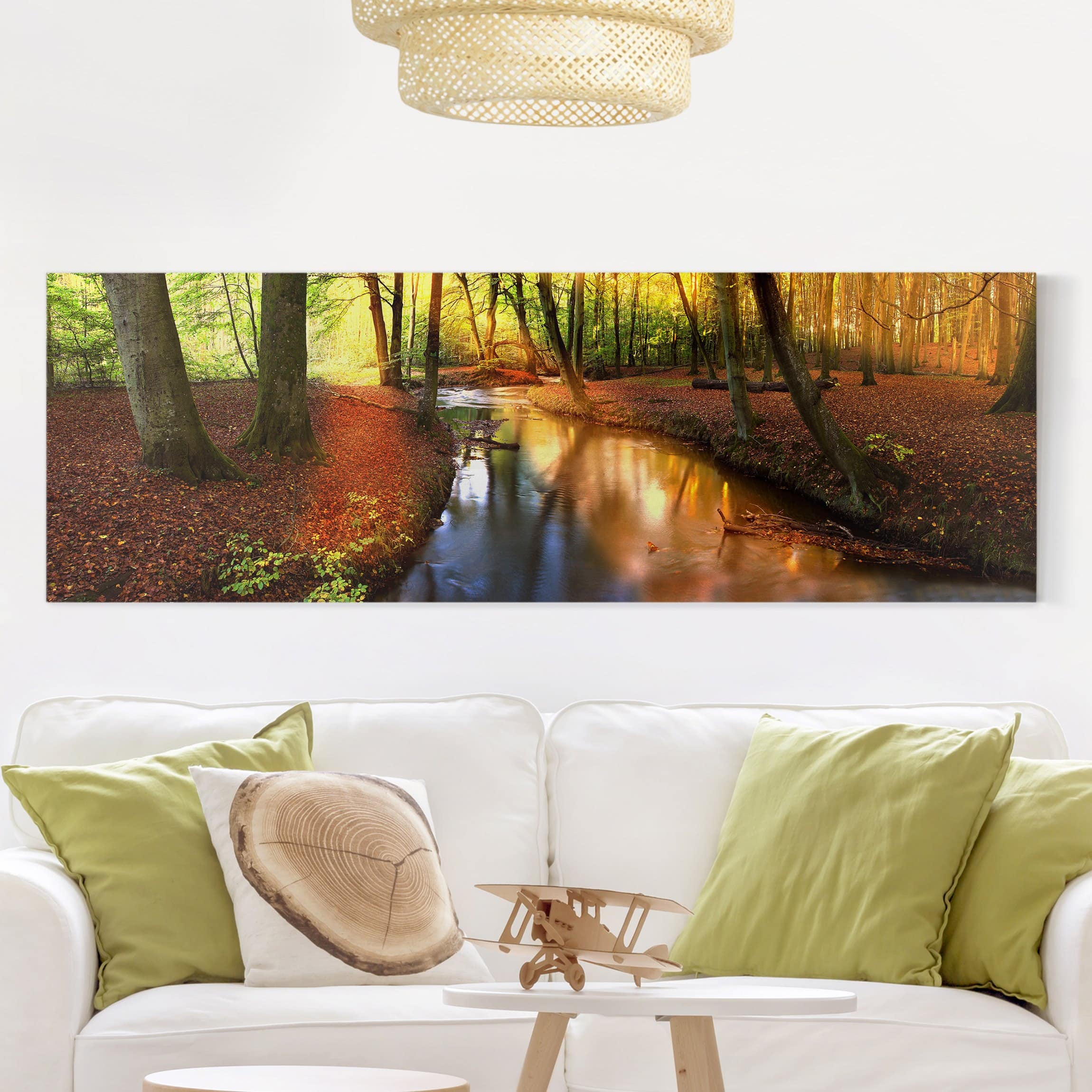 Tableau Sur Toile Forêt Au Soleil 70x50cm - Impression Photo ARTTOR