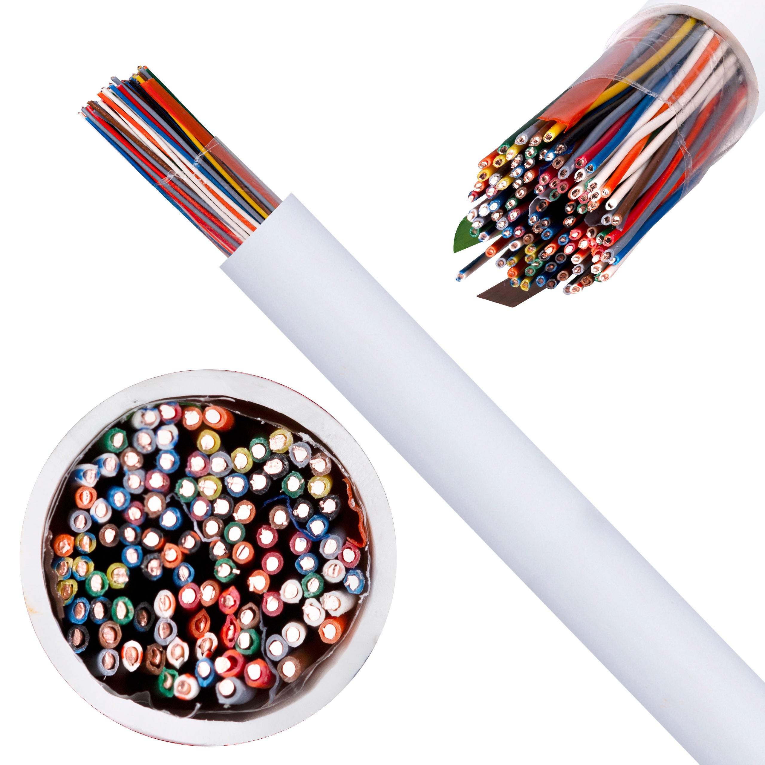 Kabel stacyjny parowany YTKSY 53x2x0,5mm2 biały 300V drut Bitner 500m