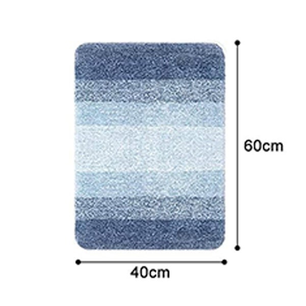 Tapis de bain antidérapant 40 x 60 cm, tapis de douche absorbant pour douche, bain, WC, bleu - 2