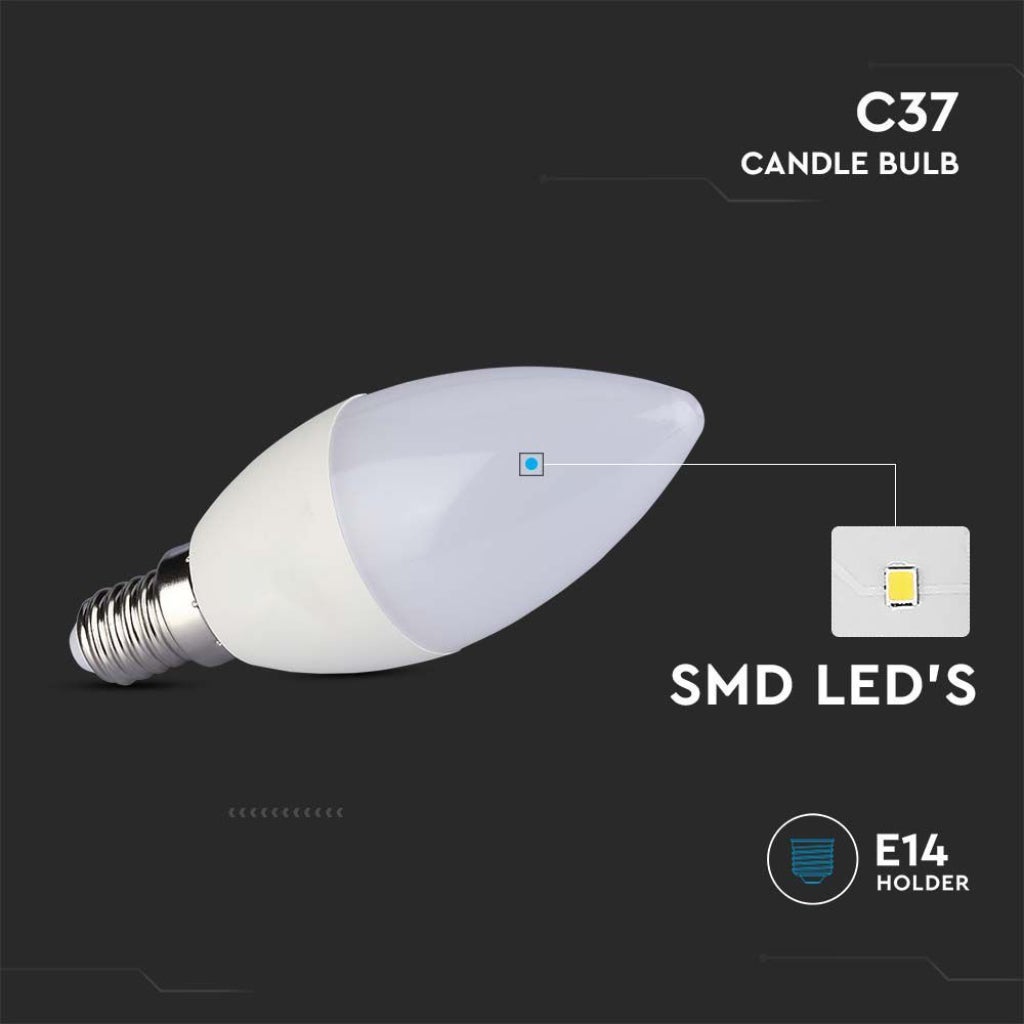 Lâmpada LED E14 2,9W Vela 4000K - 5
