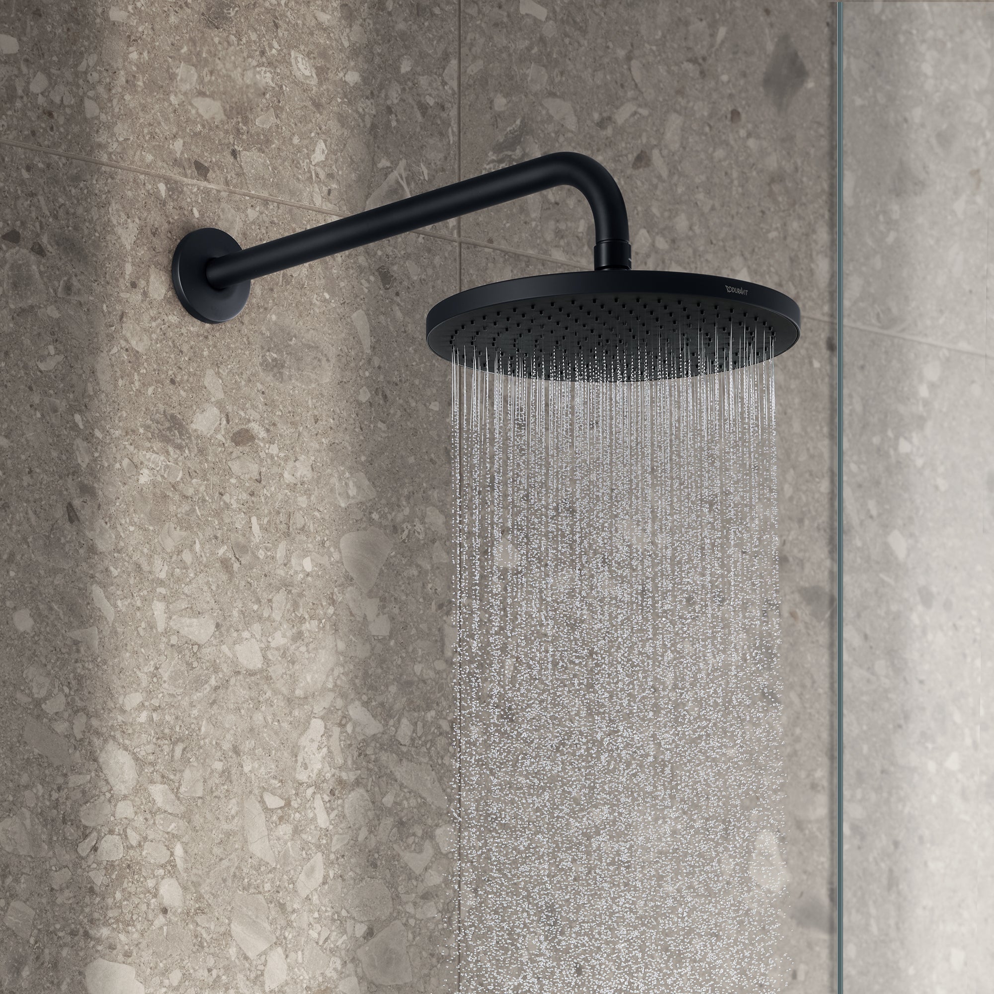 Duravit Uniwersalna głowica prysznicowa 250 mm EasyClean czarny mat