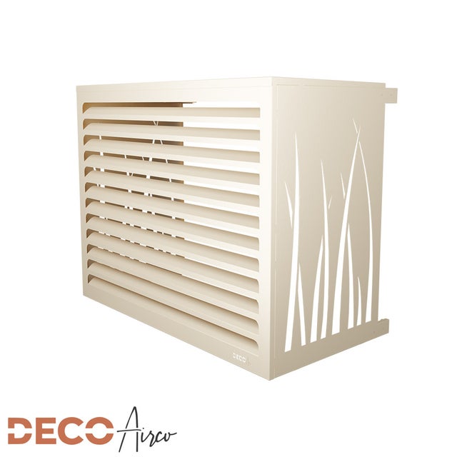 Cache climatiseur DECOAirco Ivoire clair - Taille M (H:85, L:105, P:55-70cm)