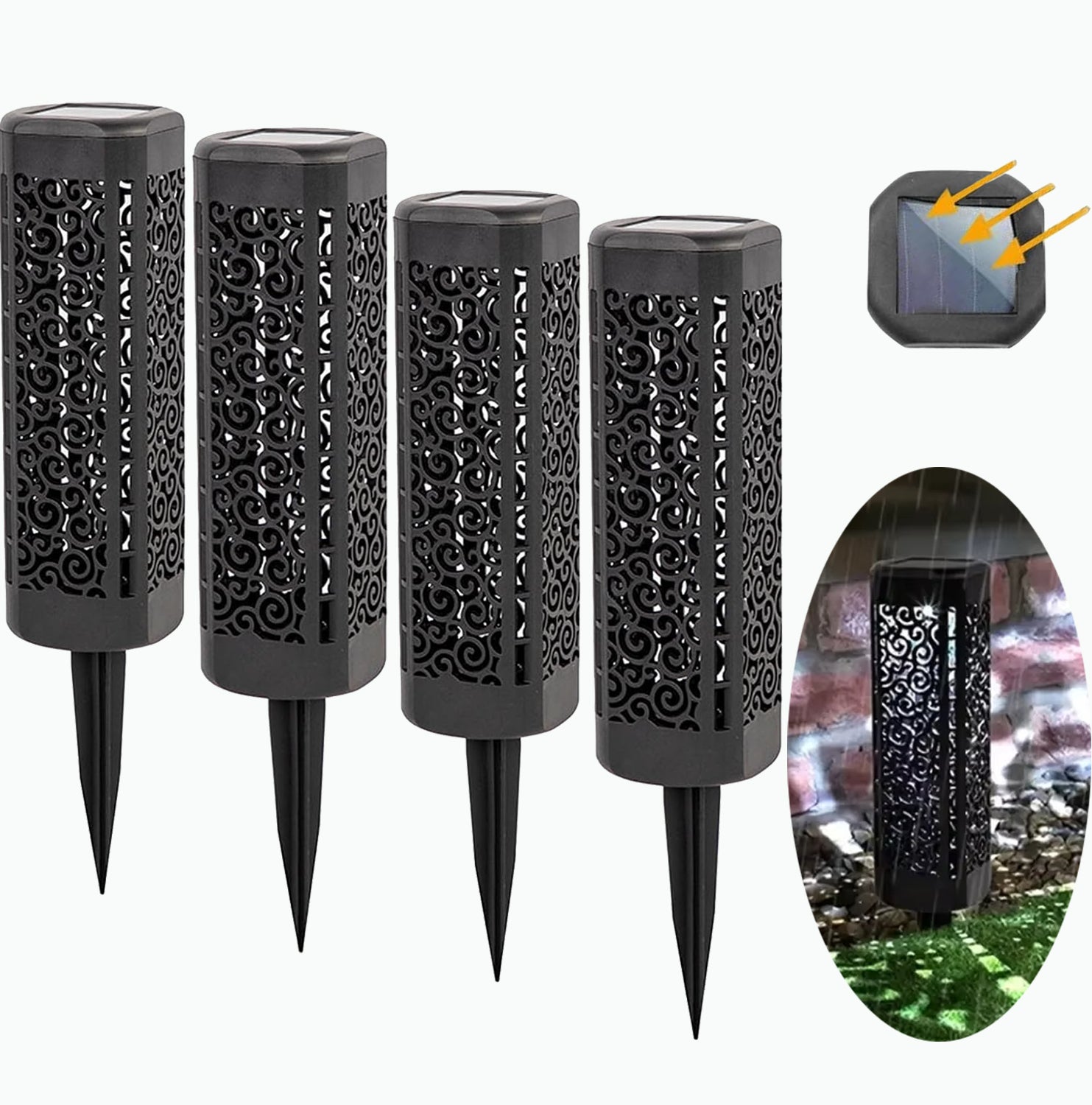 Zestaw lamp solarnych do trawników wodoodporne oświetlenie ogrodowe wpuszczane oświetlenie solarne automatyczne włączanie wyłączanie chłodna biel