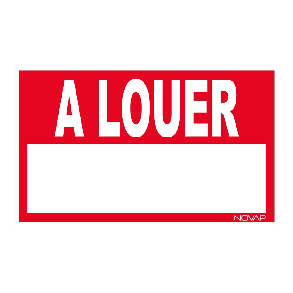 Panneau 'À LOUER' - Dimensions 30x40 Cm (300x400 Mm), Neuf, Pour Vitrine Ou Extérieur