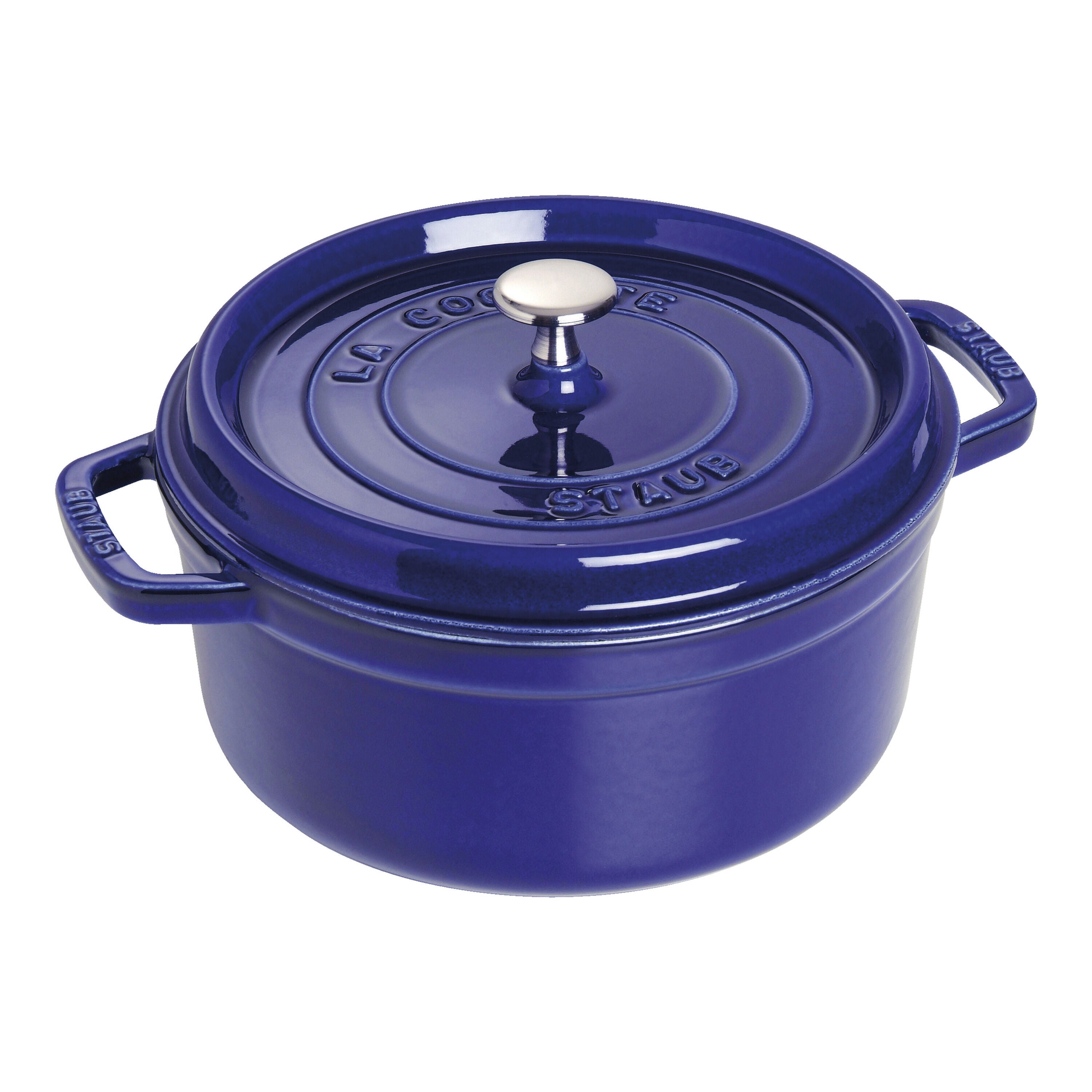 STAUB La Cocotte 26cm 青 Staub La Cocotte 26cm ronde bleu foncé, fonte | Leroy Merlin