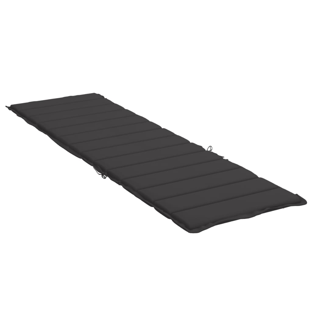 Cojín exterior | Cojín de tumbona de tela Oxford negro 200x50x3 cm CFW91476 - 4