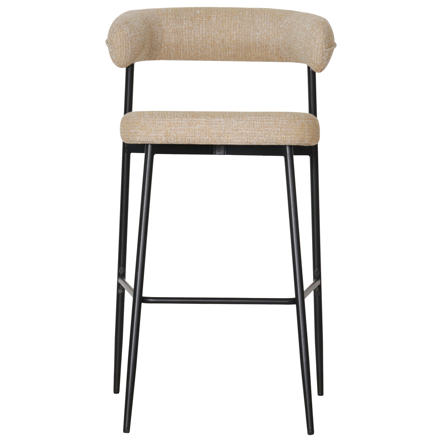 Lot de 2 tabourets de bar jaune chiné tissu THÉA - 5